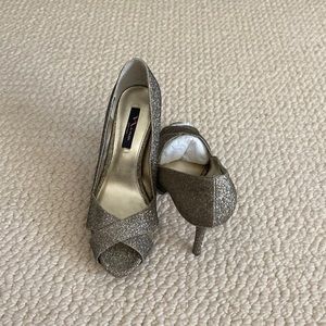 Nina sparkly glittery heels worn once